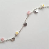Bohemian Hand Knitted Flowers Bracelet Colorful Splicing Beach Jewerly