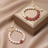 Korean Freshwater Pearl Bracelet Women Baroque Beads Elastic Jewelry