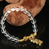 Monkey Pendant Crystal Bracelet 8mm Beads DIY Jewelry 7.5inch