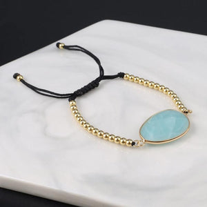 Natural Stone Quartzs Bracelet Turquoises Rope Chain Healing Reiki