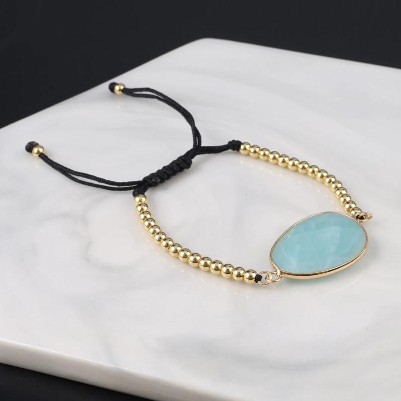 Natural Stone Quartzs Bracelet Turquoises Rope Chain Healing Reiki