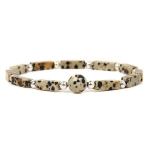 Natural Amethyst Square Bead Bracelet for Women
