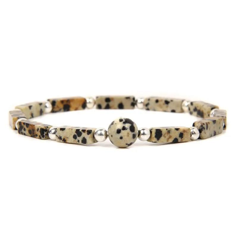 Natural Amethyst Square Bead Bracelet for Women