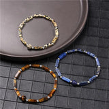 Natural Amethyst Square Bead Bracelet for Women