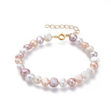 Baroque Pink Pearl Beaded Bracelet for Women