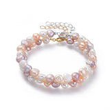 Baroque Pink Pearl Beaded Bracelet for Women