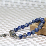 Dalmation Stone Round Beads Bracelet Vintage Jewelry