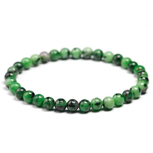 Green Anyolite Ruby Zoisite Stone Beads Bracelet