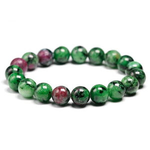 Green Anyolite Ruby Zoisite Stone Beads Bracelet