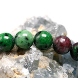 Green Anyolite Ruby Zoisite Stone Beads Bracelet
