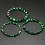 Green Anyolite Ruby Zoisite Stone Beads Bracelet