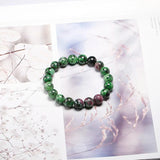Green Anyolite Ruby Zoisite Stone Beads Bracelet
