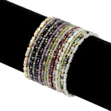 2mm Semi-precious Stone Bead Bracelet with Copper Metal Beads