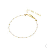 2mm Semi-precious Stone Bead Bracelet with Copper Metal Beads