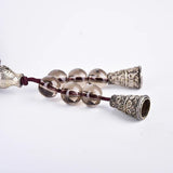 Tibetan Smoking Quartz Stone Buddha Bracelet Men Jewelry