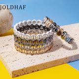 Silver Metal Bracelets Peace Logo Elastic Bracelets Enamel Brangle For Women