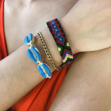 Boho Style Embossed Chain Layered Bracelet