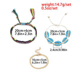 Boho Style Embossed Chain Layered Bracelet