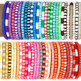 Multicolor Heishi Disc Beaded Bracelet Set