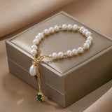 French Vintage Natural Pearl Bracelet for Women Adjustable Charm Jewelry