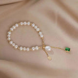 French Vintage Natural Pearl Bracelet for Women Adjustable Charm Jewelry