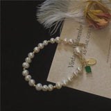 French Vintage Natural Pearl Bracelet for Women Adjustable Charm Jewelry