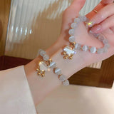 Opal Bracelet Ball Pingan Lock for Women Girl Birthday Gift