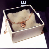 Zircon Lock Charm Bracelet Flash Set for Couples