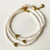 Fine Jewelry Bracelet with Natural Pearl and Stone Pendant