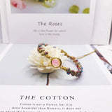 2021 Stone Wrap Bracelets Amethysts Opal Braided Bangle Bohemian Jewellery