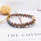 2021 Stone Wrap Bracelets Amethysts Opal Braided Bangle Bohemian Jewellery