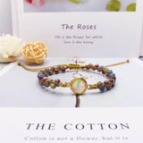 2021 Stone Wrap Bracelets Amethysts Opal Braided Bangle Bohemian Jewellery
