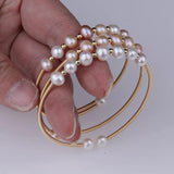 Baroque Pearl Bracelet Bangle Open Cuff Bangles Wedding