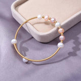 Baroque Pearl Bracelet Bangle Open Cuff Bangles Wedding