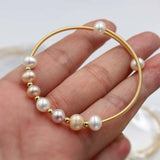 Baroque Pearl Bracelet Bangle Open Cuff Bangles Wedding