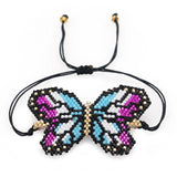 Hand Woven Butterfly Rice Ball Bracelet Bohemian Adjustable Beaded Bracelet