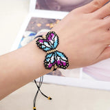 Hand Woven Butterfly Rice Ball Bracelet Bohemian Adjustable Beaded Bracelet