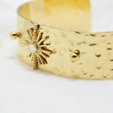 Stainless Steel Star Bangles High Cuff Bracelet Geometric Jewelry