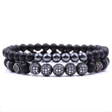 Crystal Ball Ethnic Charm Bracelets Set For Men Women