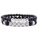 Crystal Ball Ethnic Charm Bracelets Set For Men Women