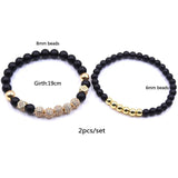 Crystal Ball Ethnic Charm Bracelets Set For Men Women