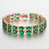 Exaggerated Zircon Bracelet in Four Colors