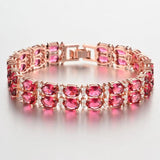 Exaggerated Zircon Bracelet in Four Colors