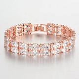 Exaggerated Zircon Bracelet in Four Colors
