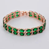 Exaggerated Zircon Bracelet in Four Colors