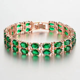 Exaggerated Zircon Bracelet in Four Colors