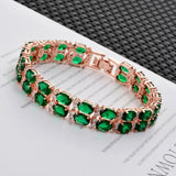 Exaggerated Zircon Bracelet in Four Colors