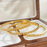 Stainless Steel Zirconia Bracelet PVD Plated Bangle Gift