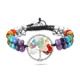 7 Chakra Bracelet Natural Stone Healing Balance Crystal Beads Yoga Ban