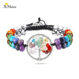 7 Chakra Bracelet Natural Stone Healing Balance Crystal Beads Yoga Ban